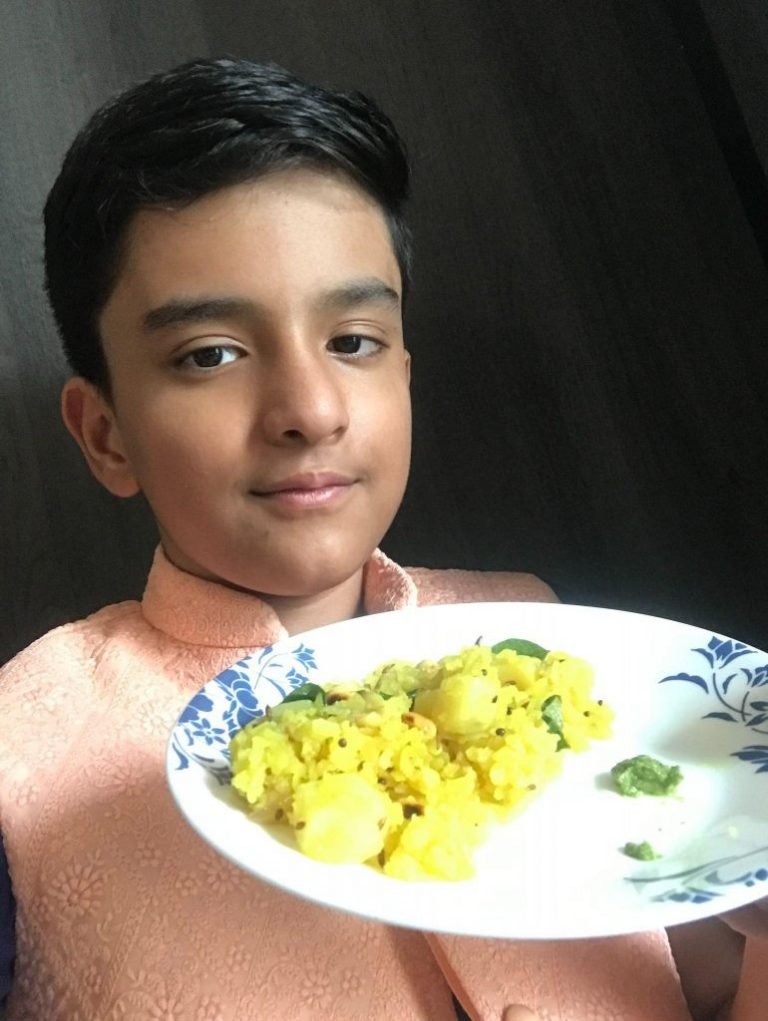 Suvvir Mehra content with his kande-pohe
