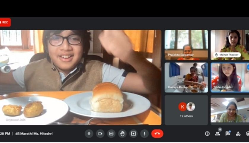 Aryaveer Jain with Vada Pav ( He even wore a cap!)